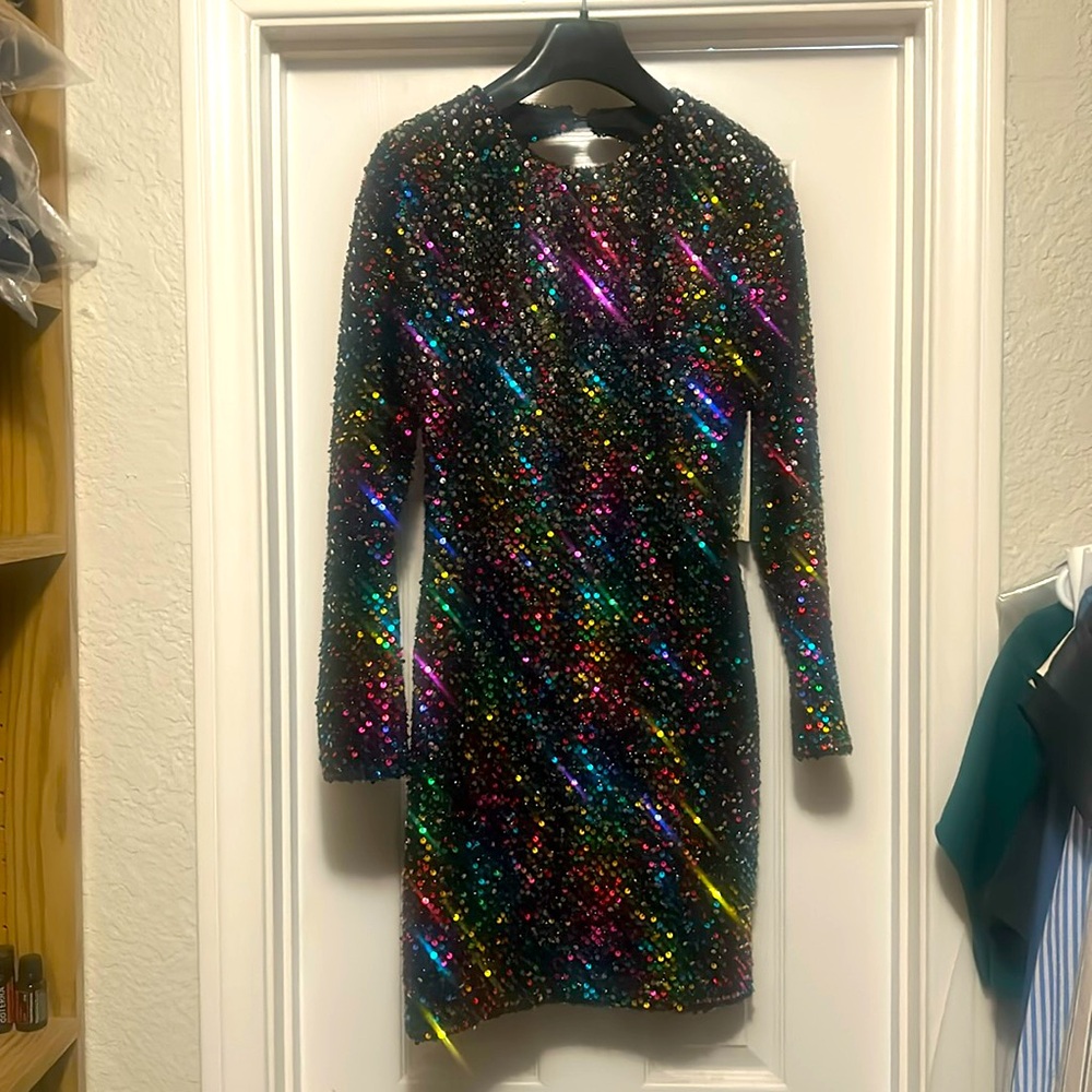 New with tags Aqua sequin cocktail dress
